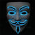 Light up Anonymous Mask - Blue