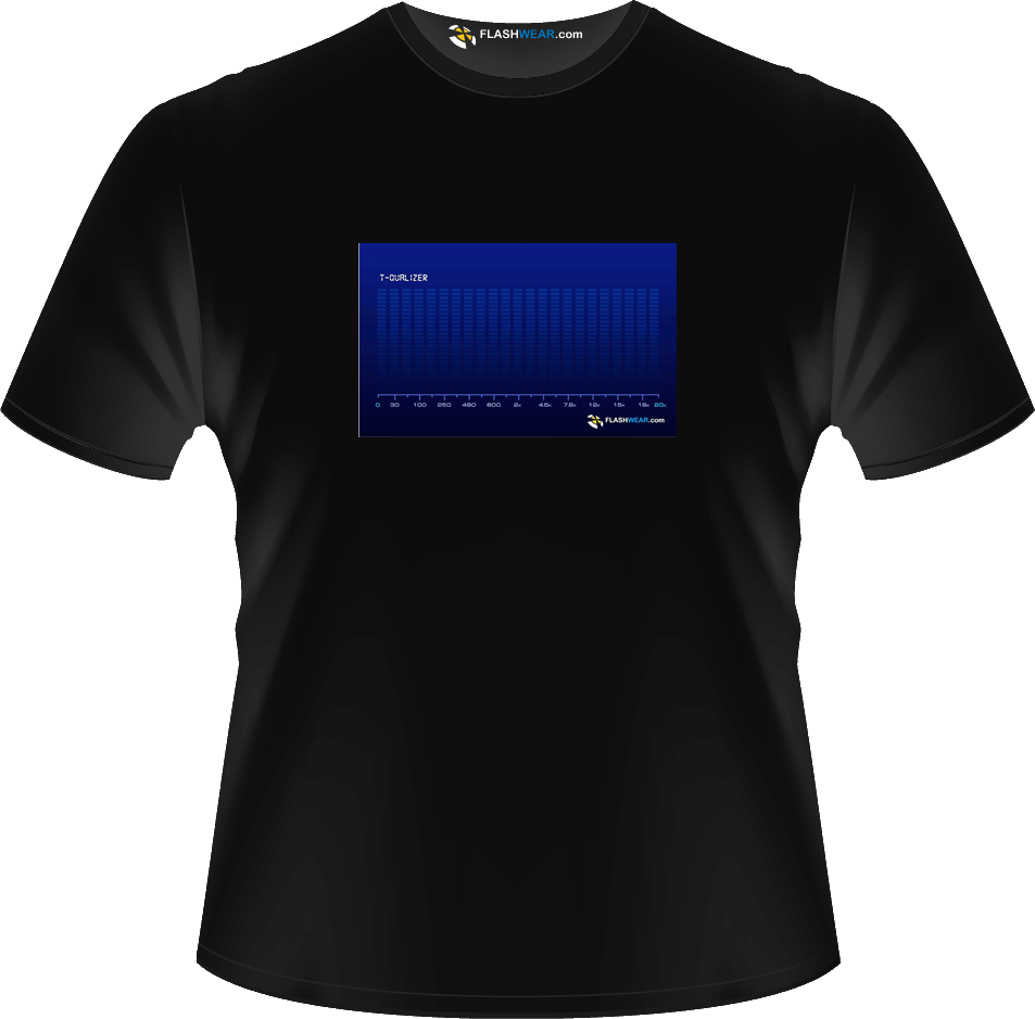 Dark Blue Equalizer -  Light-up T Shirt