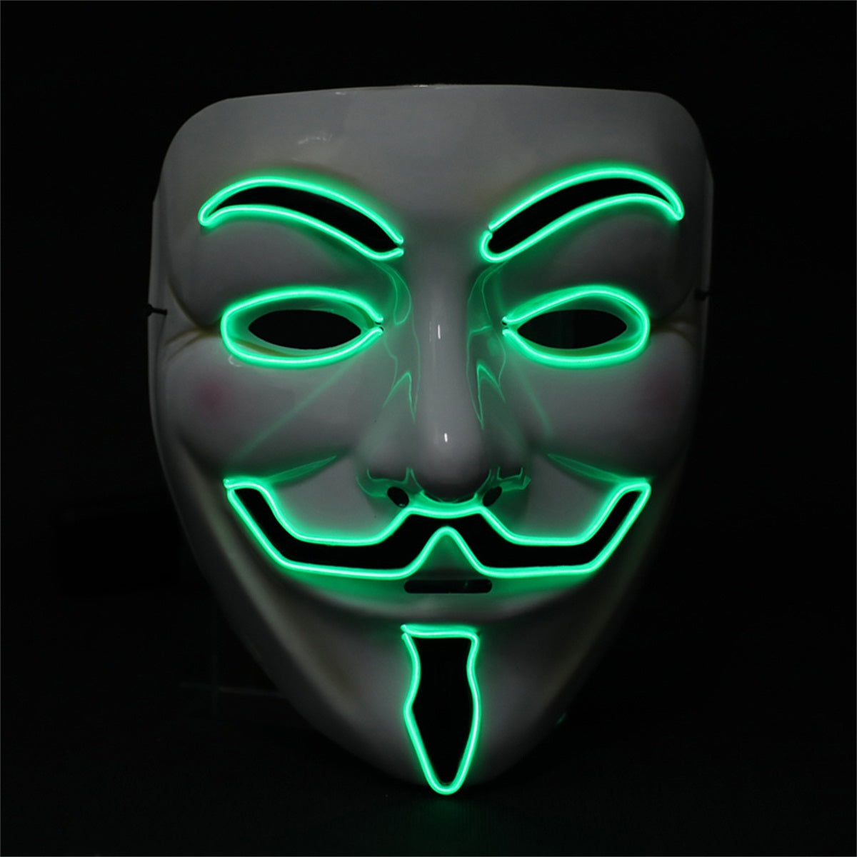 Light up Anonymous Mask - Green