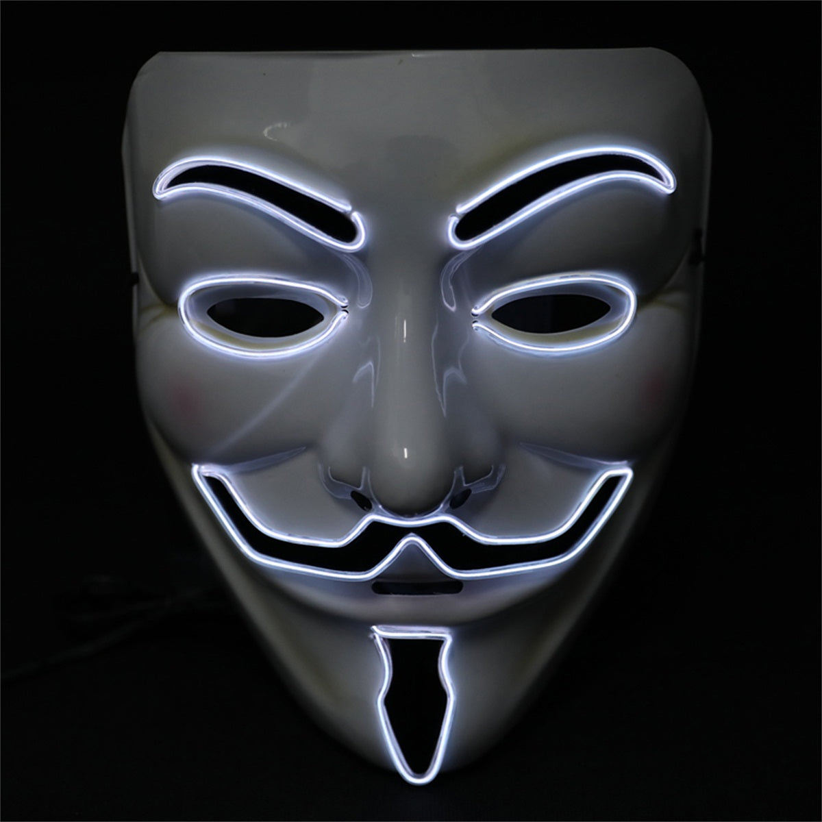 Light up Anonymous Mask - White