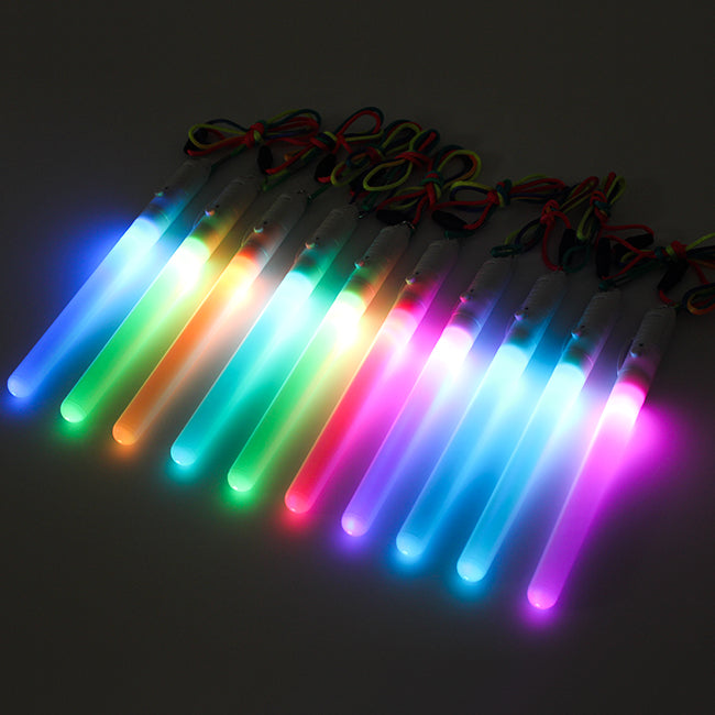 UK DJ Flashing Glow Stick LED Wands Rally Rave Batons Light Up Sticks 5PCS