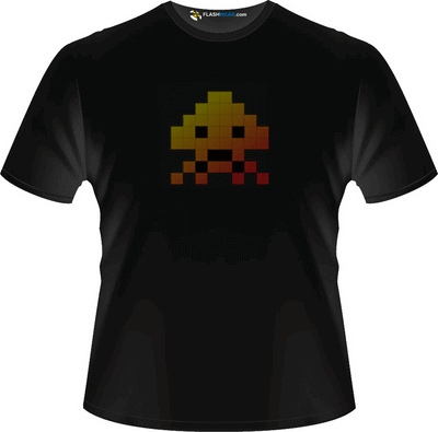 Space Invaders LED T Shirt