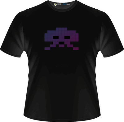 Space Invaders LED T Shirt