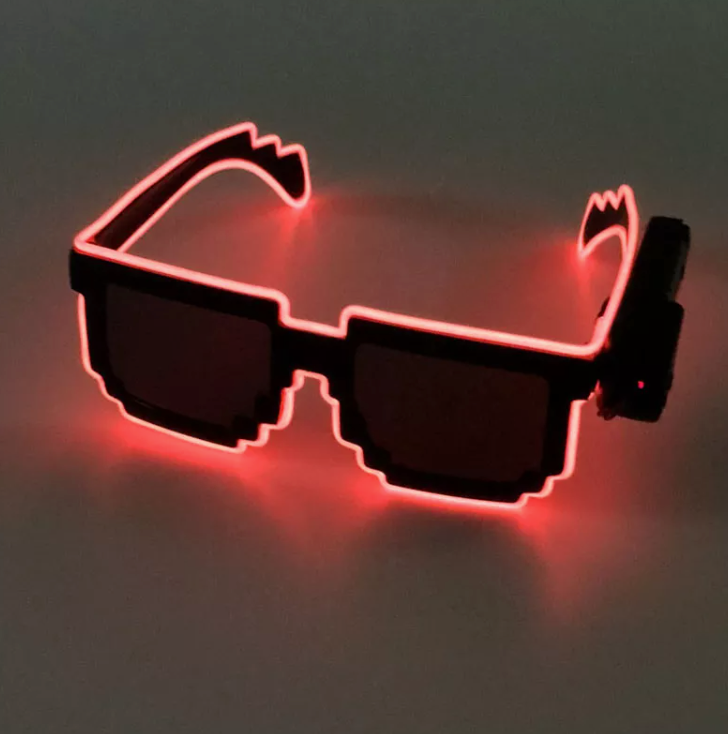 Light up outlet glasses