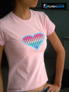 Pink Heart Light-up T Shirt