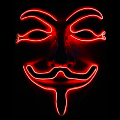 Light up Anonymous Mask - Red