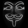 Light up Anonymous Mask - White