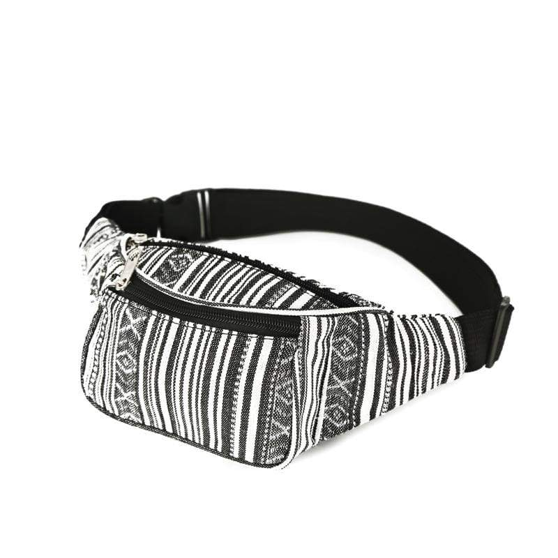 BUMBAG - Black/White Mix Canvas Bumbag