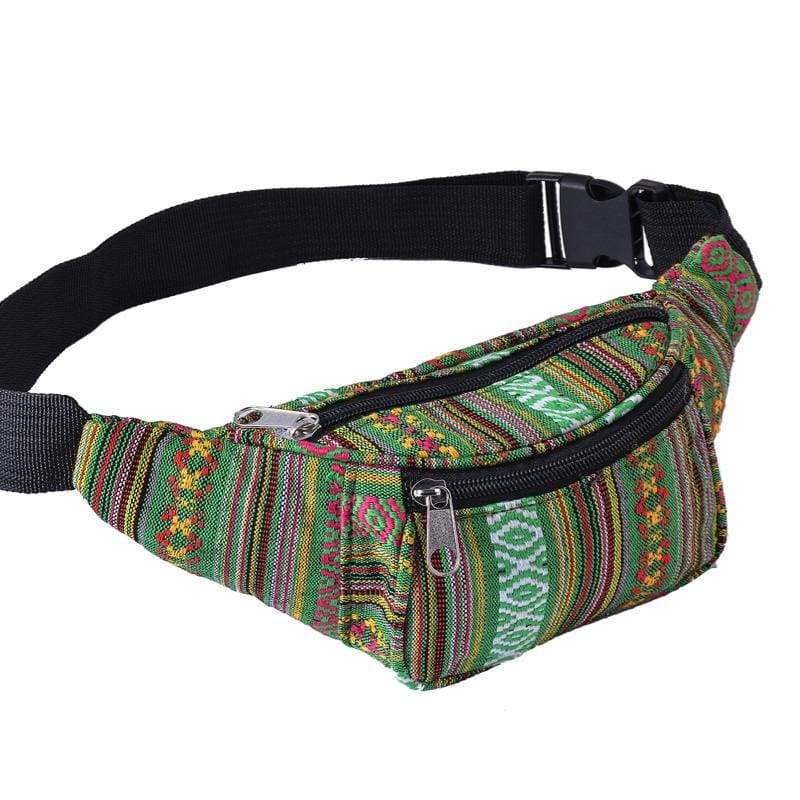 BUMBAG - Green Mix Canvas Bumbag