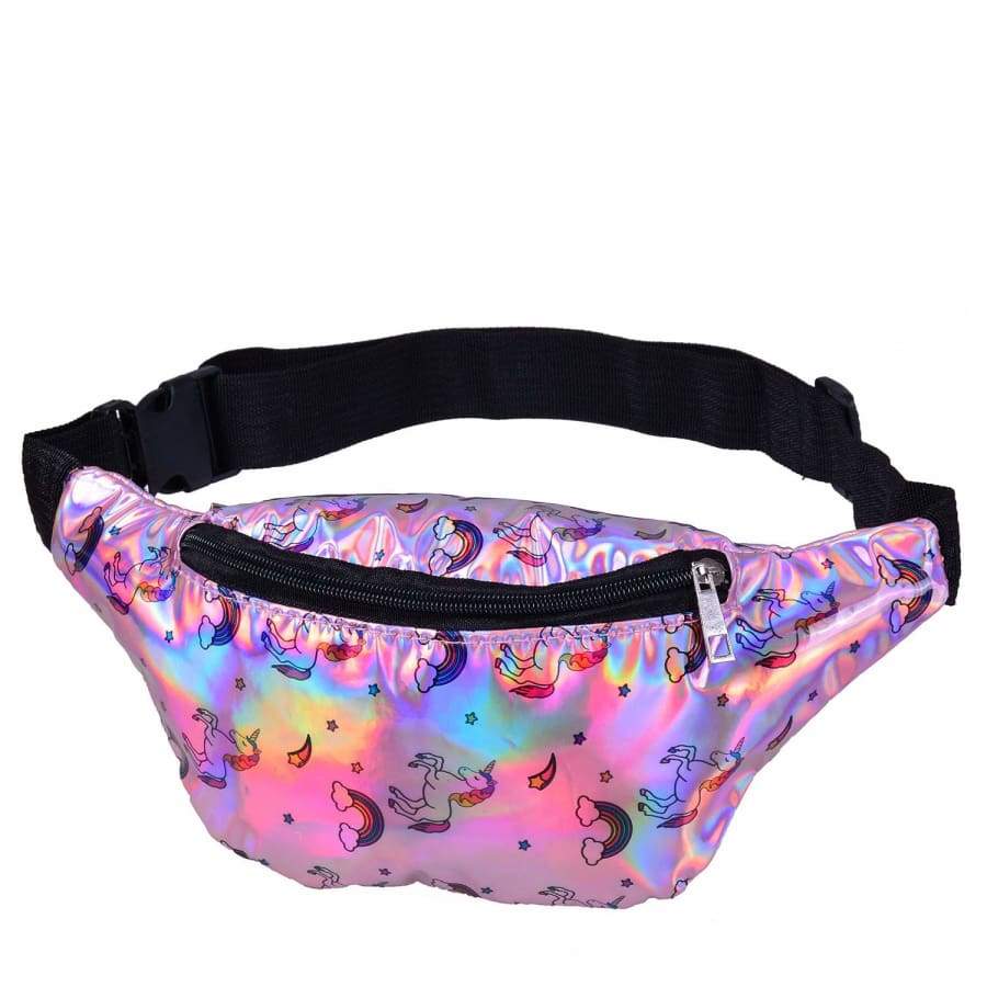 BUMBAG - Pink Unicorn Holographic Bumbag