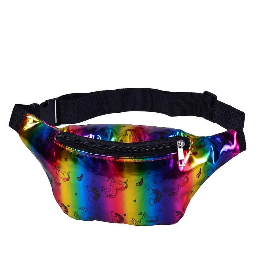 BUMBAG - Rainbow Unicorn Holographic Bumbag