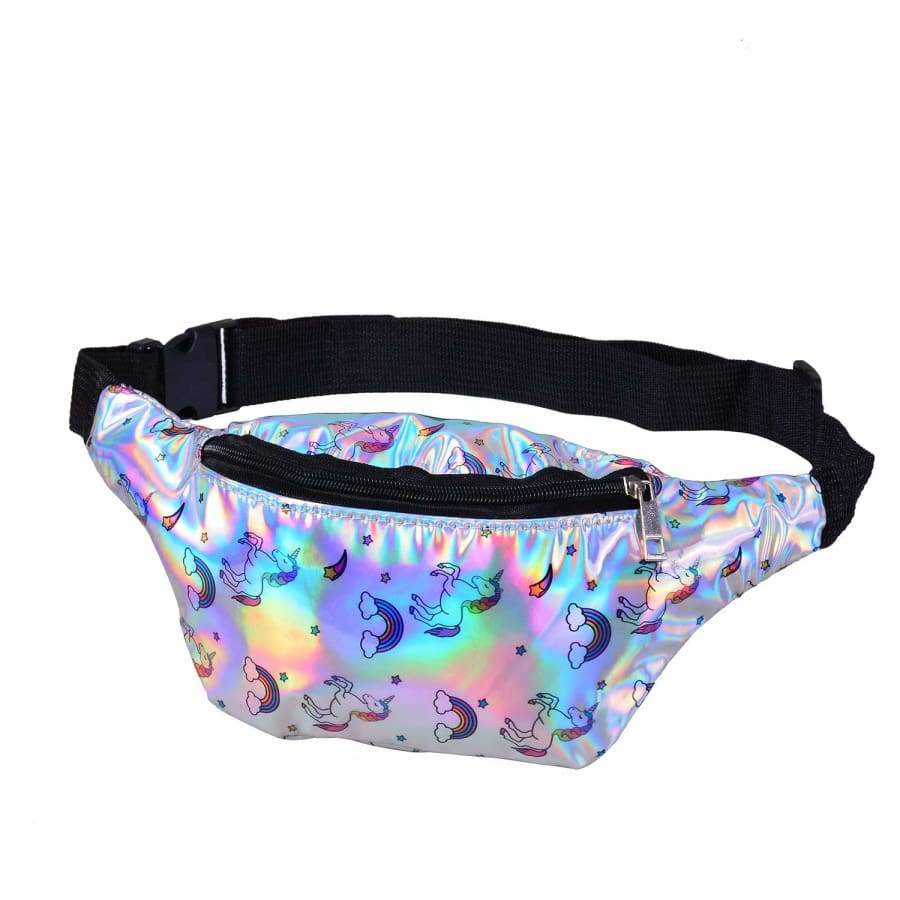 BUMBAG - Silver Unicorn Holographic Bumbag