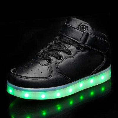 Flashez LED Footwear - Infants Flash Wear Black High Tops