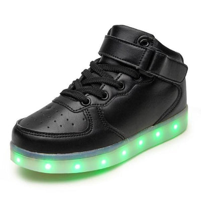 Flashez LED Footwear - Infants Flash Wear Black High Tops