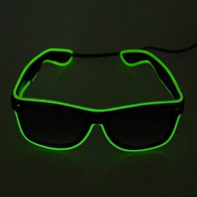 Glasses - Light Up LED Glasses - Green