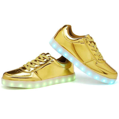 Flashez Gold LED Low Top Shoes