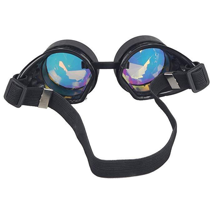 steampunk goggles uk Black Kaleidoscope Steampunk Goggles Festival Accessories