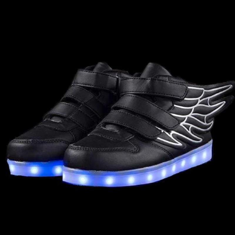LED Shoes - Flashez Black - LED Thunder Kids Shoes