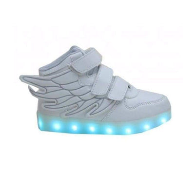 LED Shoes - Flashez Kids White - LED Thunder Shoes