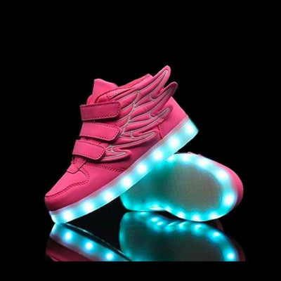 LED Shoes - Flashez Pink Kids  - LED Thunder Shoes