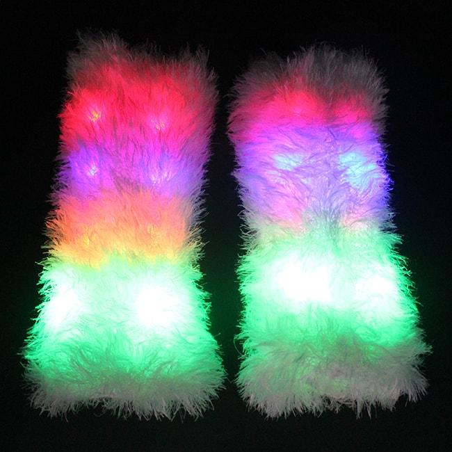Leg Warmers - Light Up Furry Leg Warmers