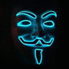 Masks - Light Up Anonymous Mask - Blue