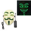 Masks - Light Up Anonymous Mask - Green