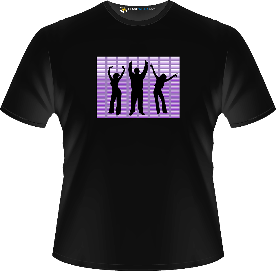 Dancing People Purple - Light-up T Shirt